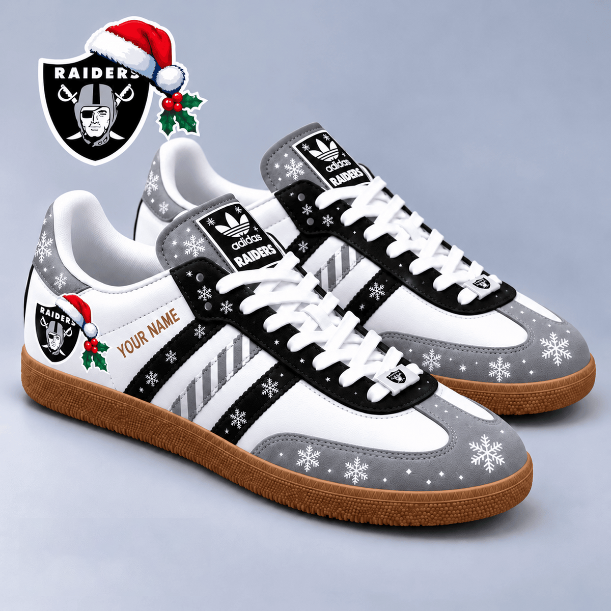LV x NFL Christmas Personalized Name Samba Shoes