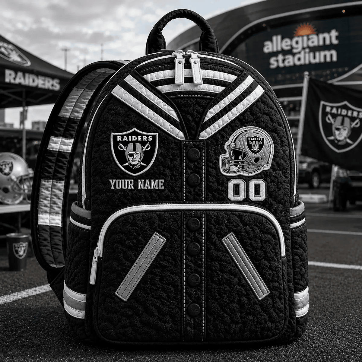 LV x NFL Premium Varsity Quilted Backpack Personalized Gift For Fan - Limited Edition