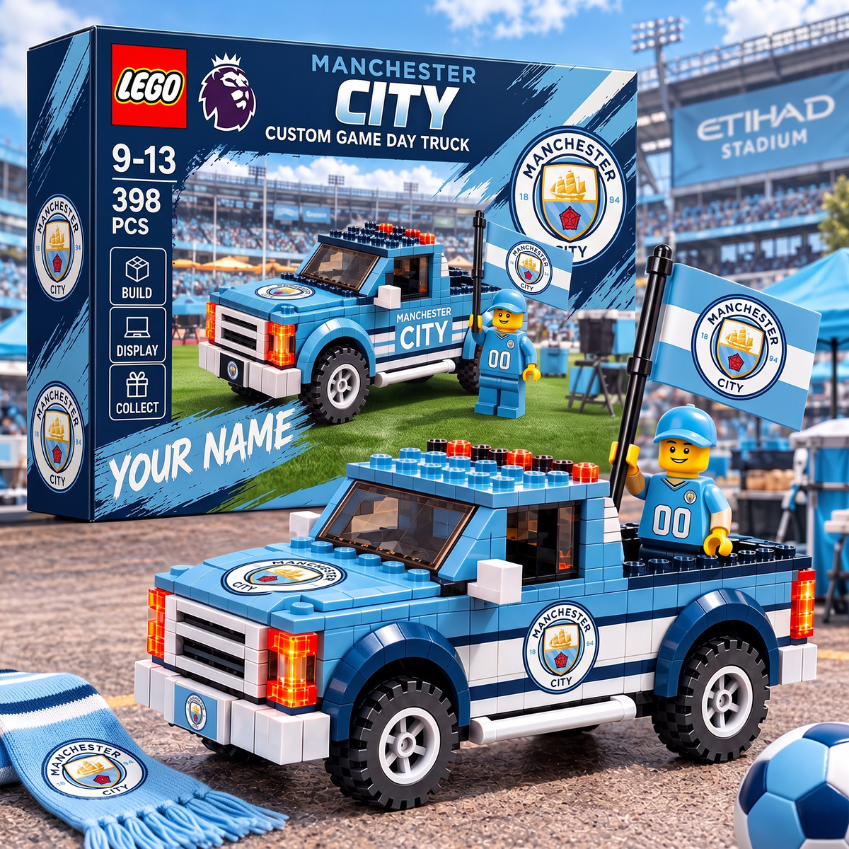 MC X EPL 1-OF-1 IN-HOUSE CRAFTED  CUSTOM GAME DAY TRUCK BRICK SET