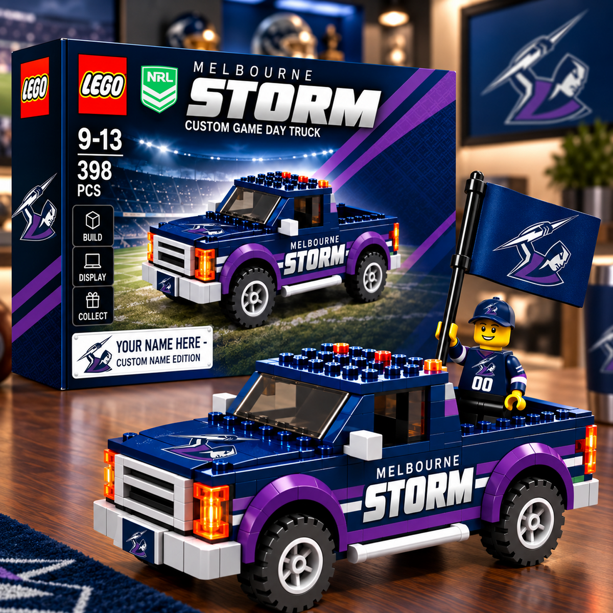MEL x NRL Building Blocks Truck Toy Set V2