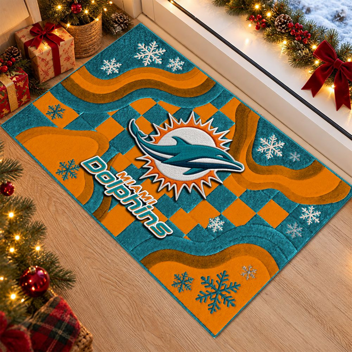 MIA x NFL Christmas Doormat