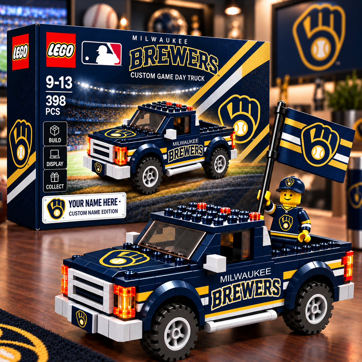 MIL x MLB Building Blocks Truck Toy Set V2