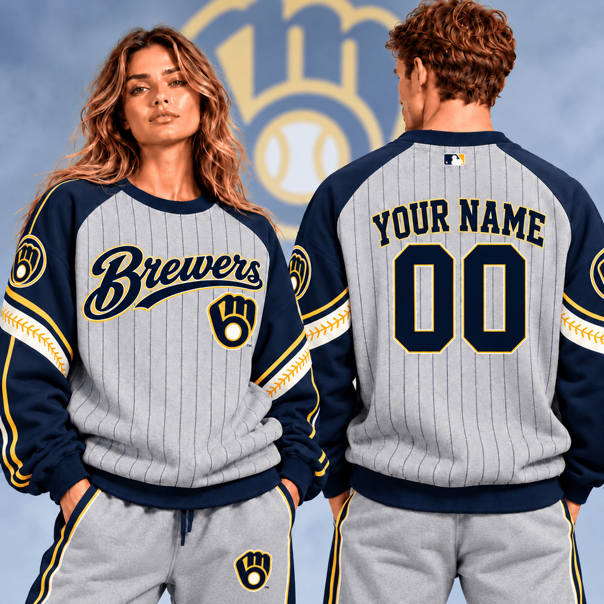 MIL x MLB Personalized Name Sweatshirt