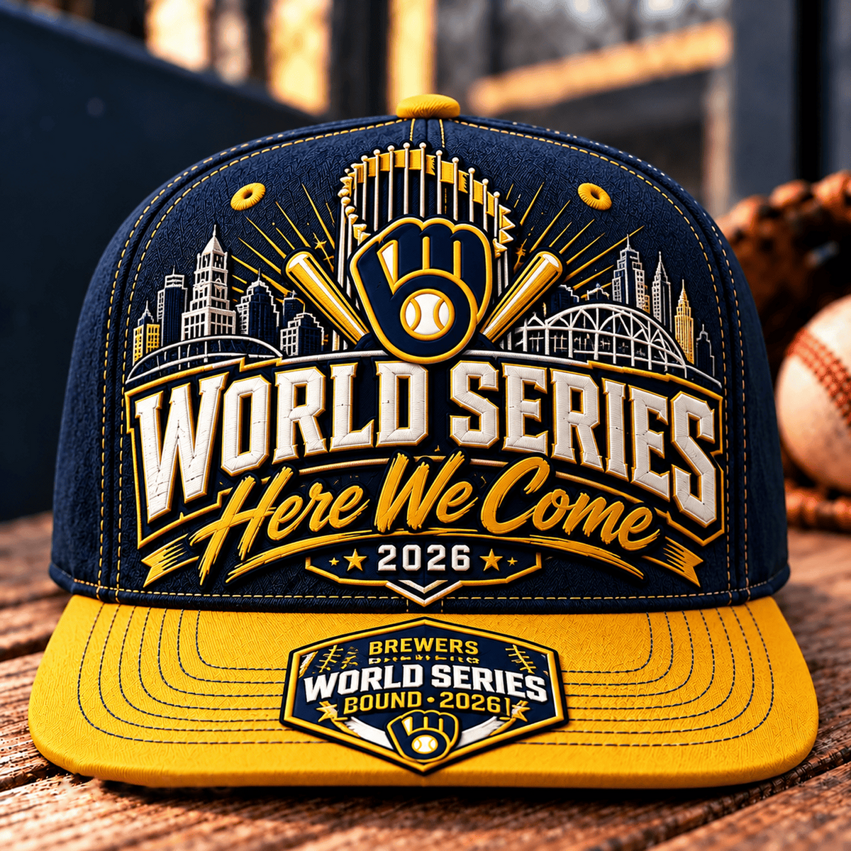 MIL x MLB World Series Bound 2026 Premium Personalized Classic Cap V2