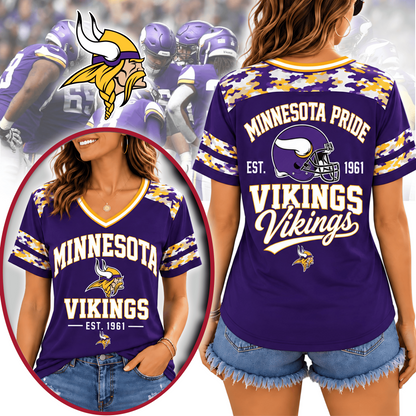 MIN Premium NFL All-American Camo V-neck