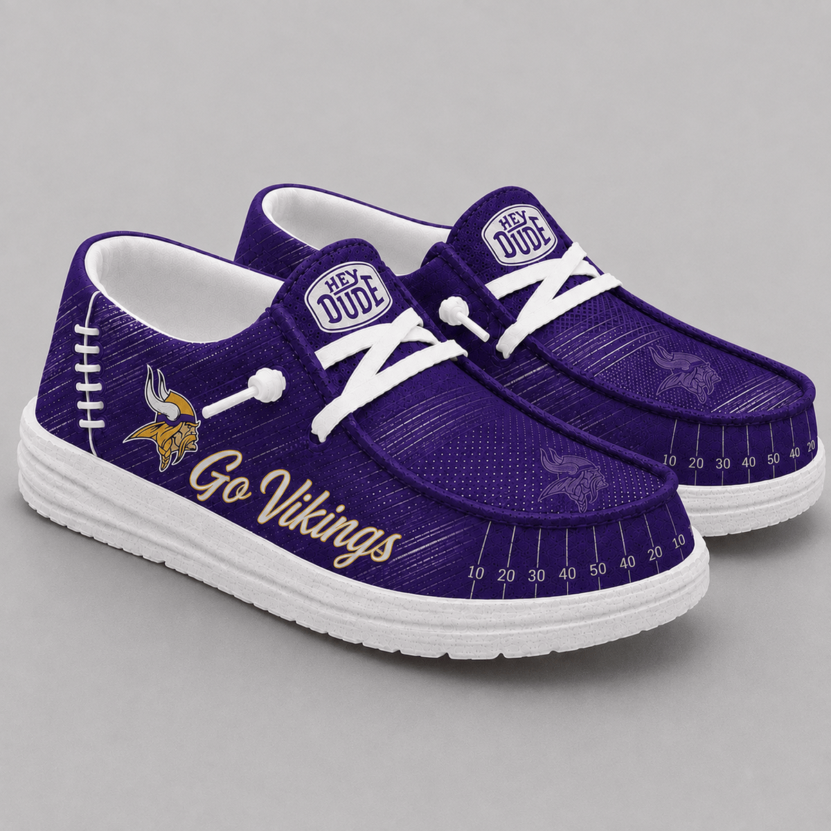 MIN Premium NFL Football Field Fan Loafer Shoes