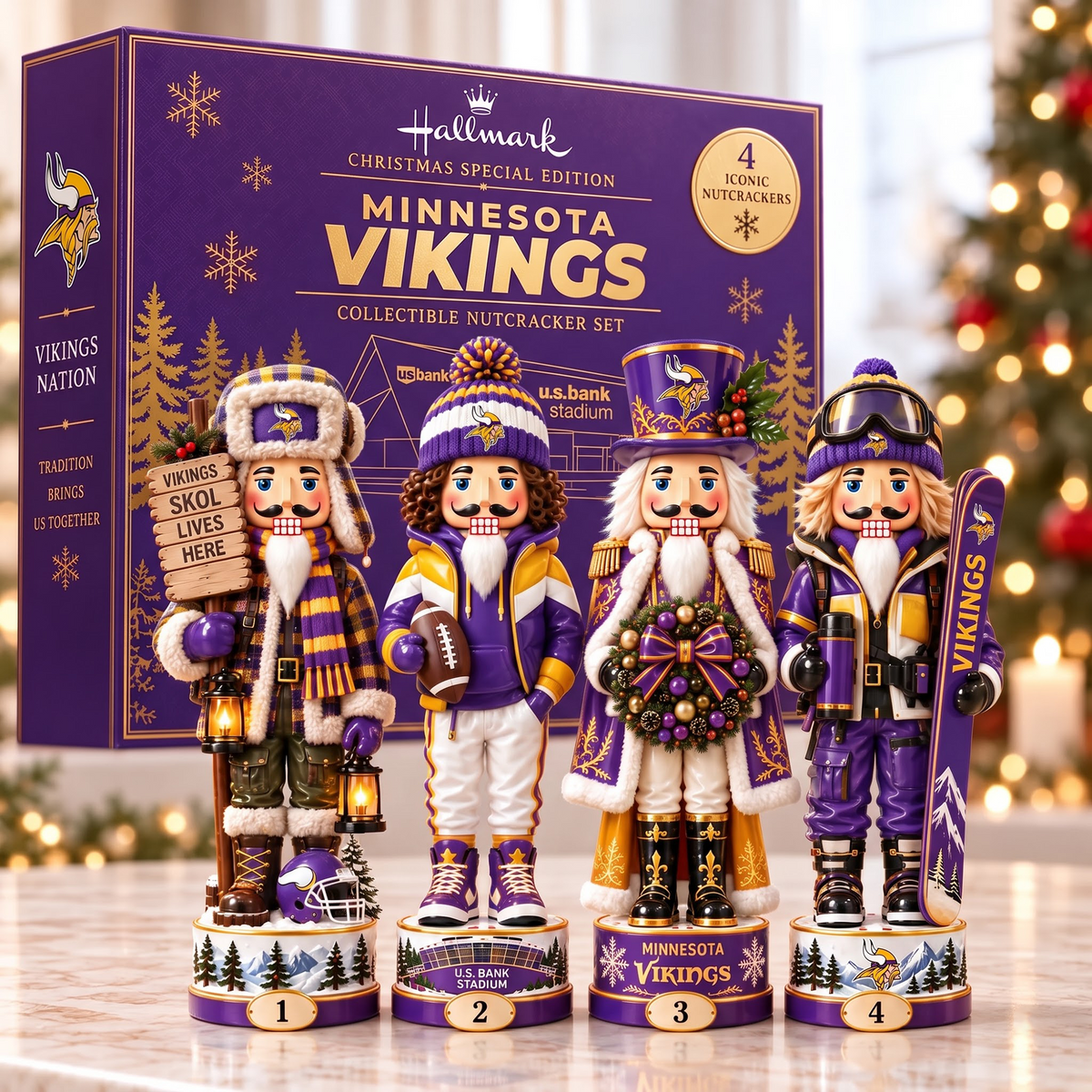 MIN X Premium NFL Christmas Nutcracker Collector Set