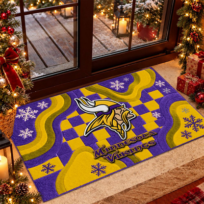 MIN x NFL Christmas Doormat
