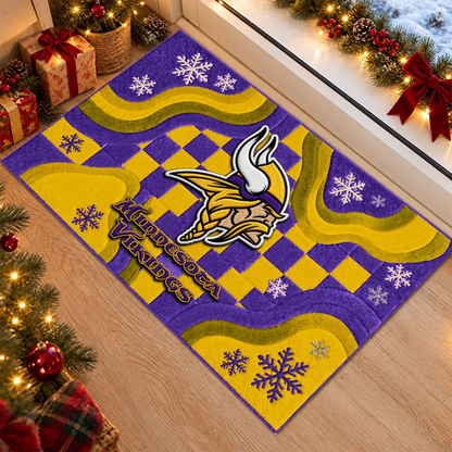 MIN x NFL Christmas Doormat