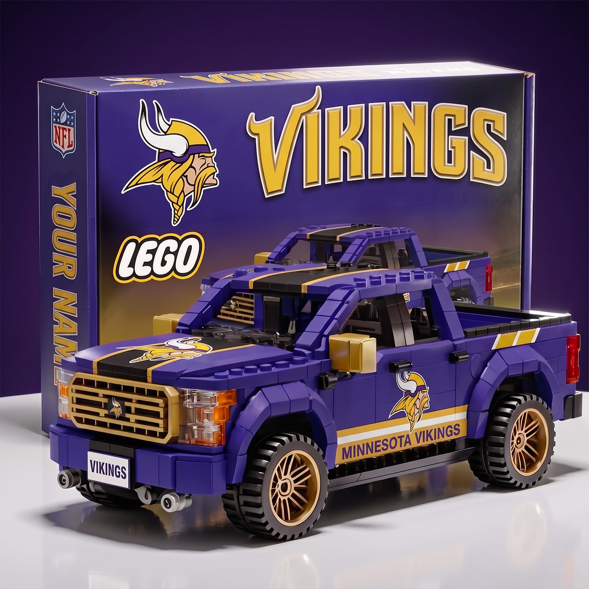 MV x NFL IN-HOUSE CRAFTED PICKUP TRUCK BUILDING BLOCK SET