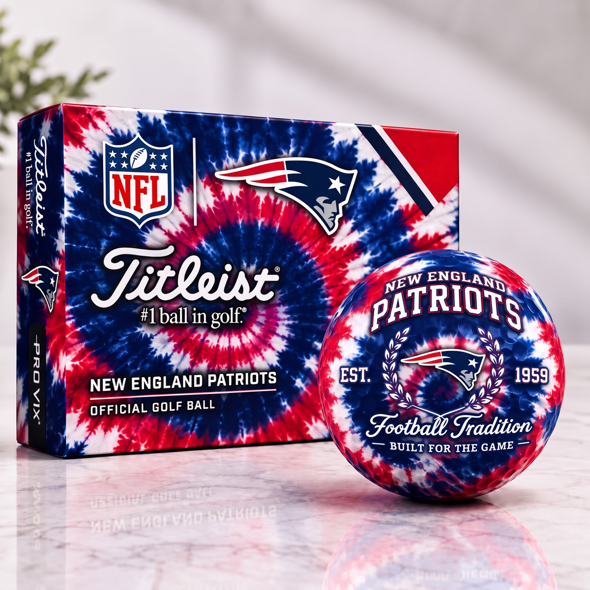 NE X Tradition Tie Dye Golf Ball