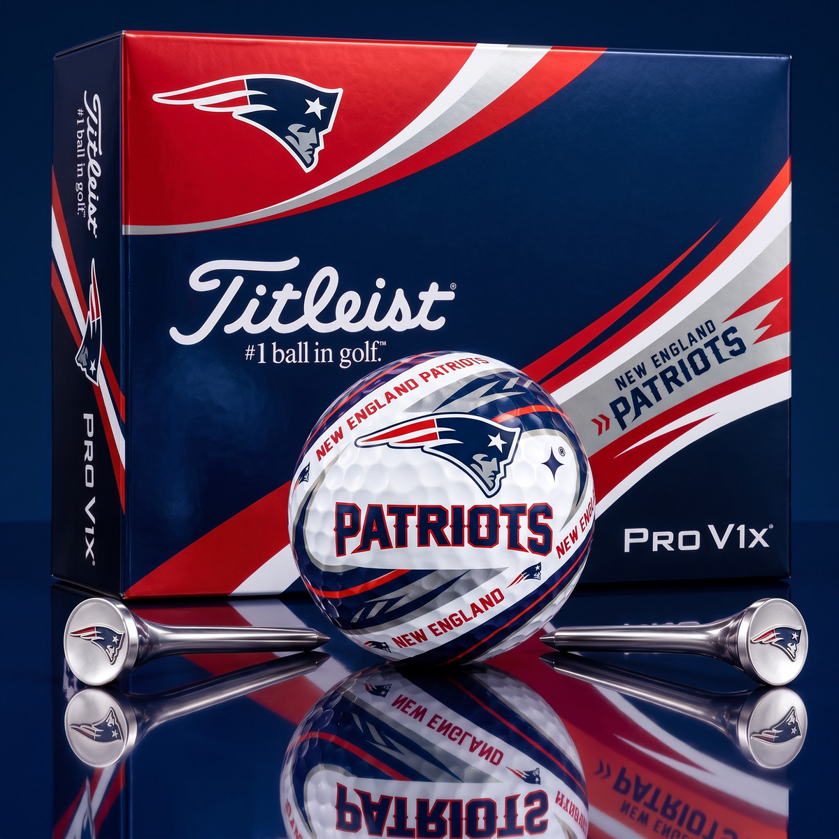 NE x 1-of-1 NFLTitleist Pro V1x Golf Balls Set