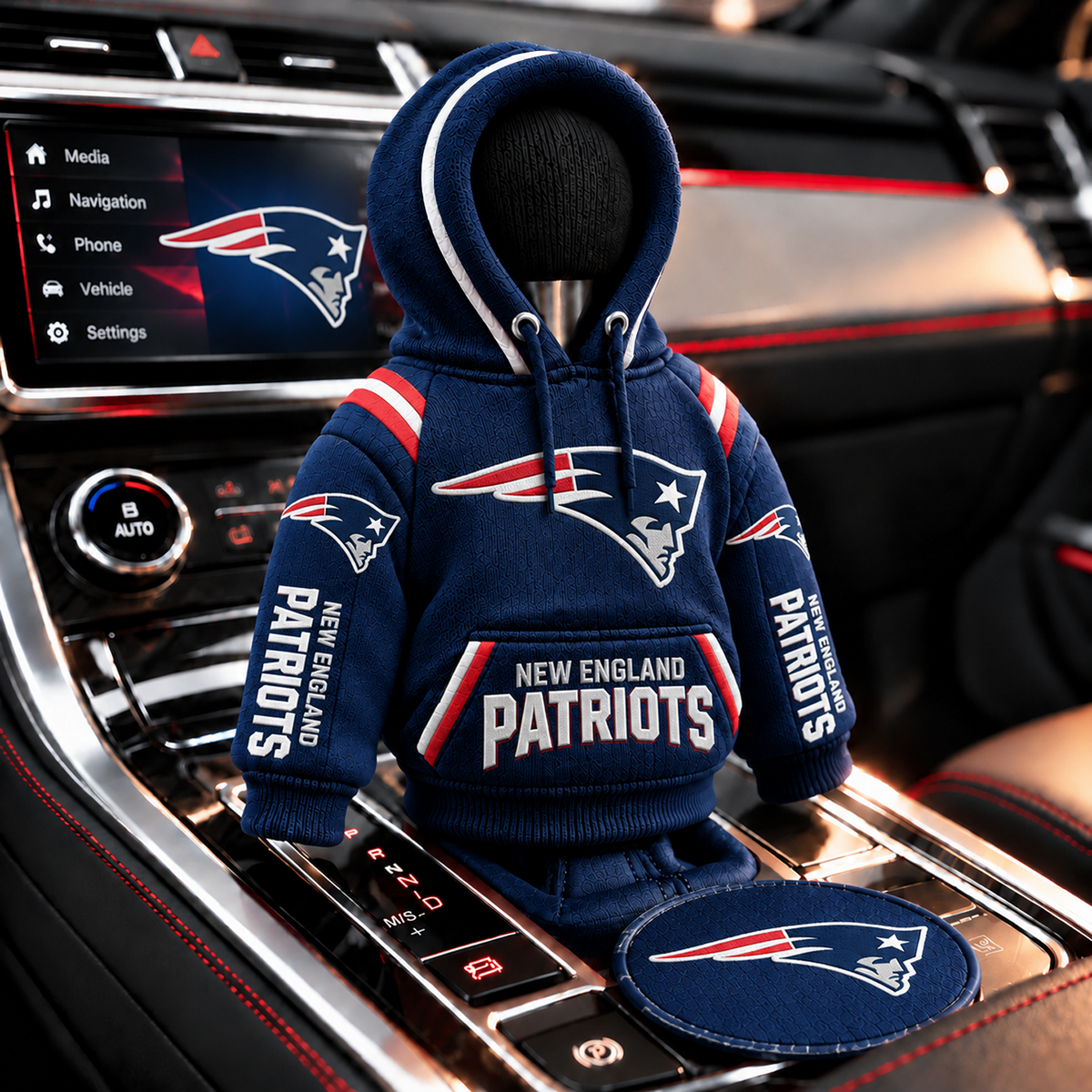 NE x NFL Personalized Name Shift Knob Hoodie