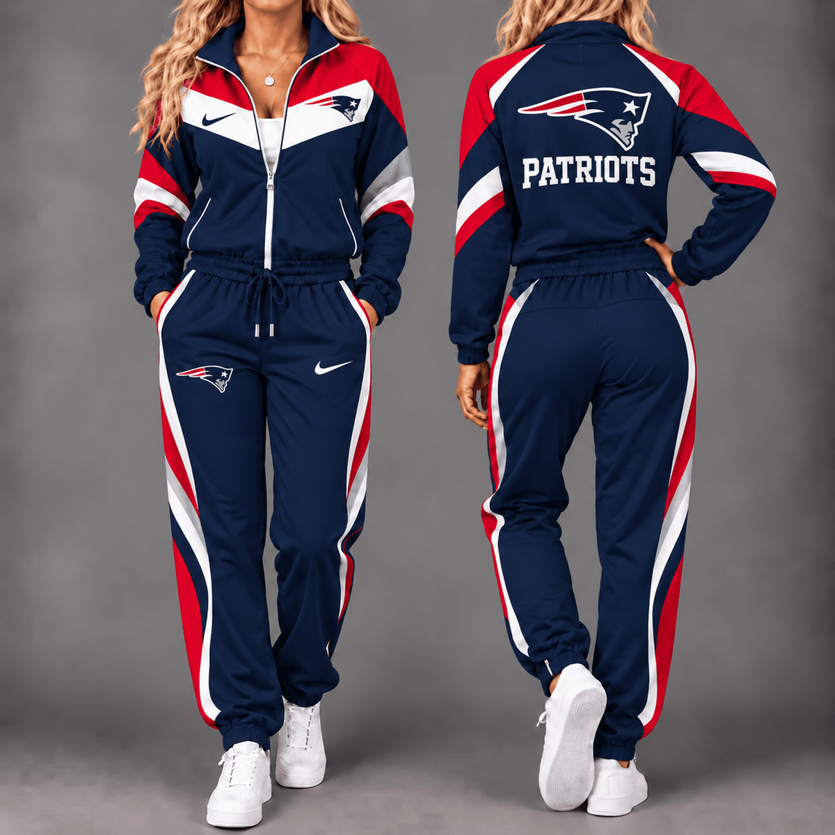 NE x NFL Team Pride Waterproof Windbreaker Zip-Up Tracksuit Set