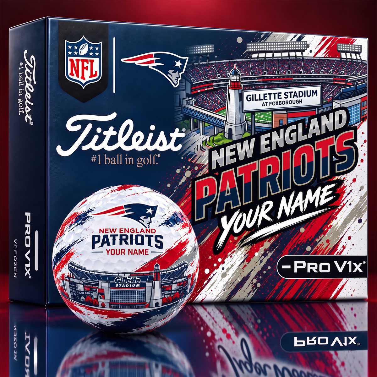 NEP x Personalized NFL Team Home Stadium Edition Golf Balls Set