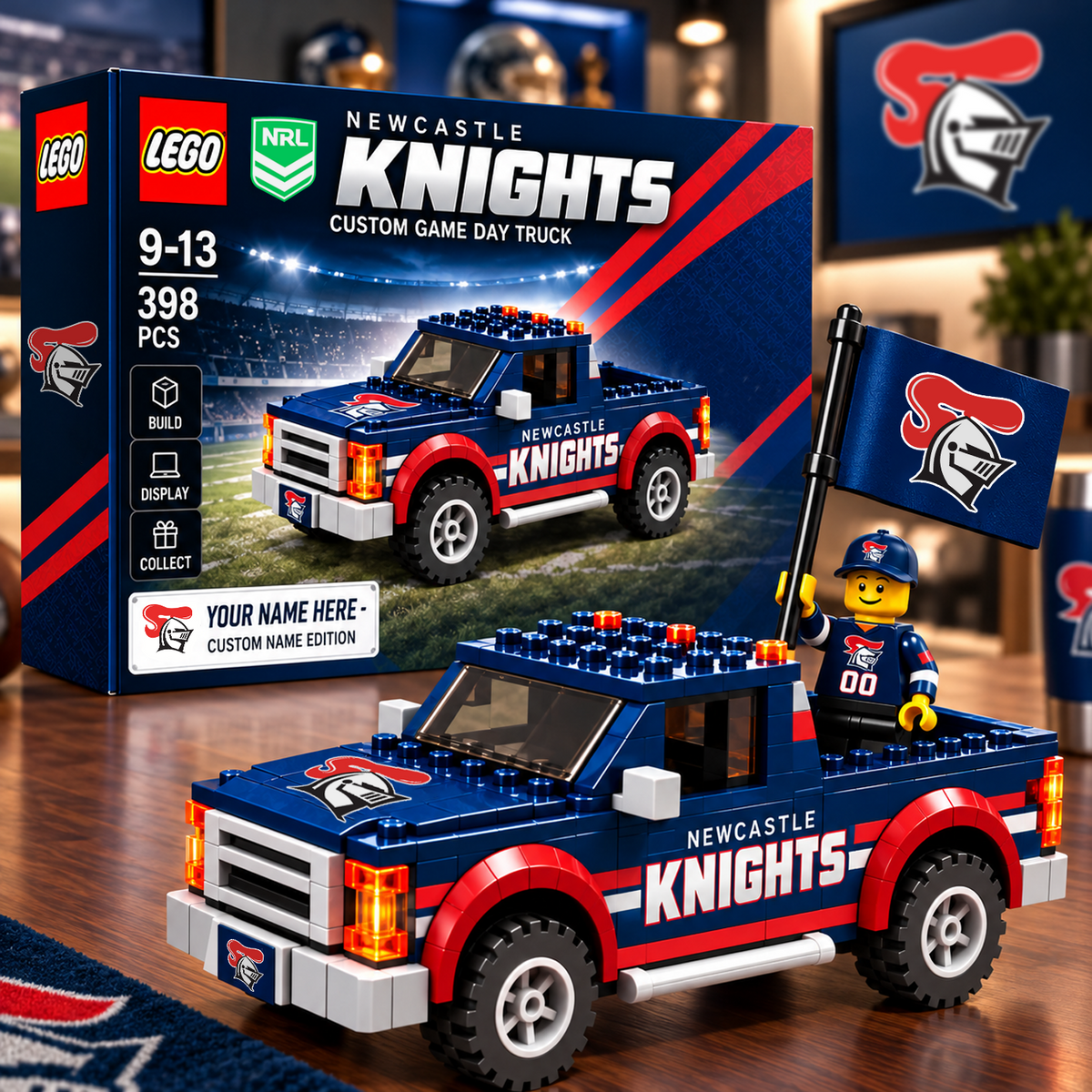 NEW x NRL Building Blocks Truck Toy Set V2