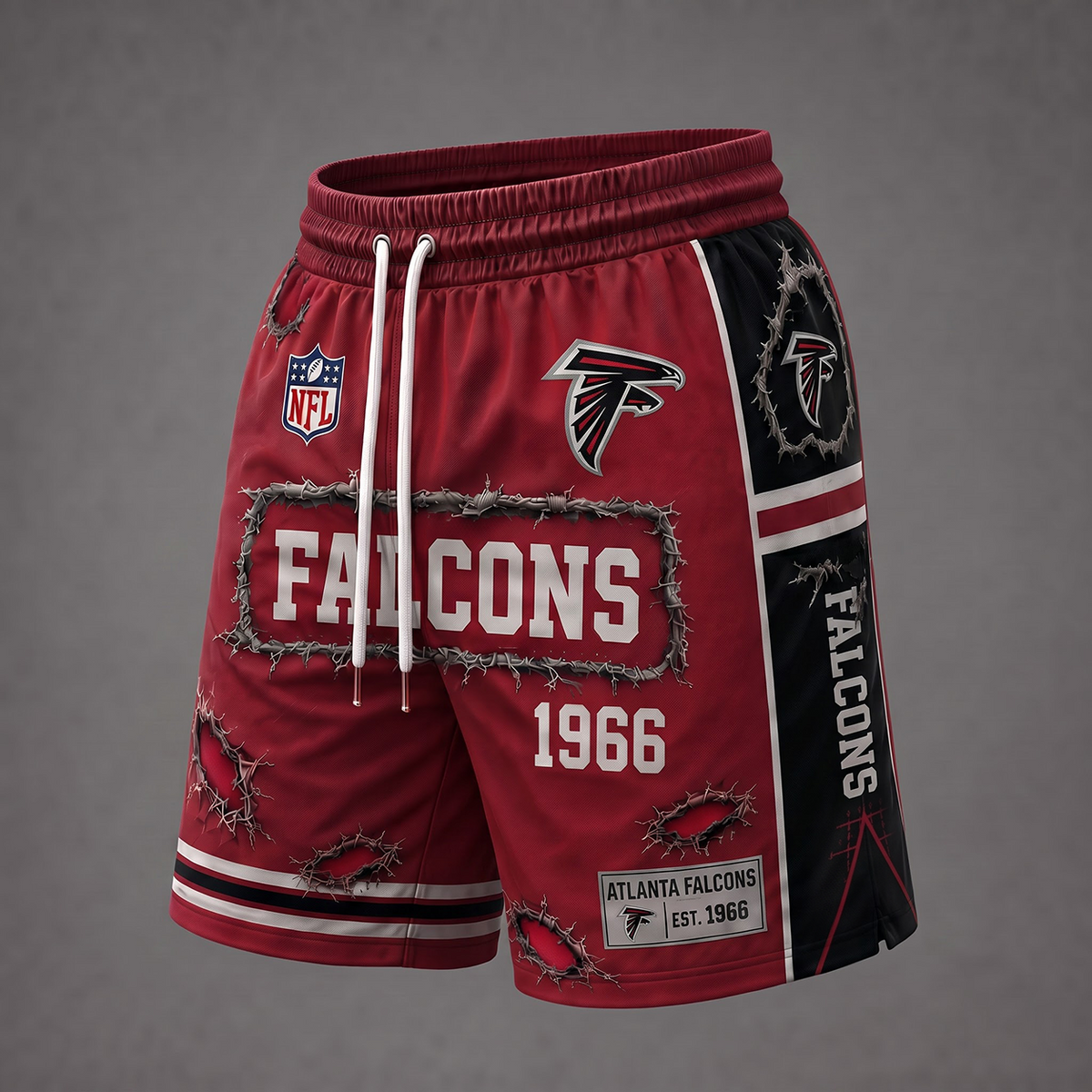 NFL x ATL Distressed Shorts