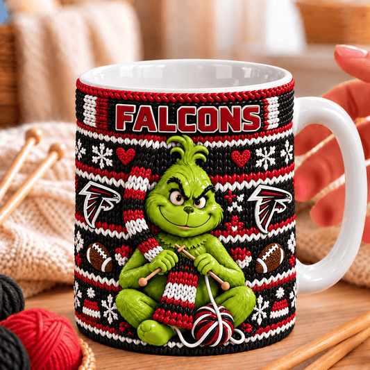 NFL x ATL Grinch Knitting Coffee Mug