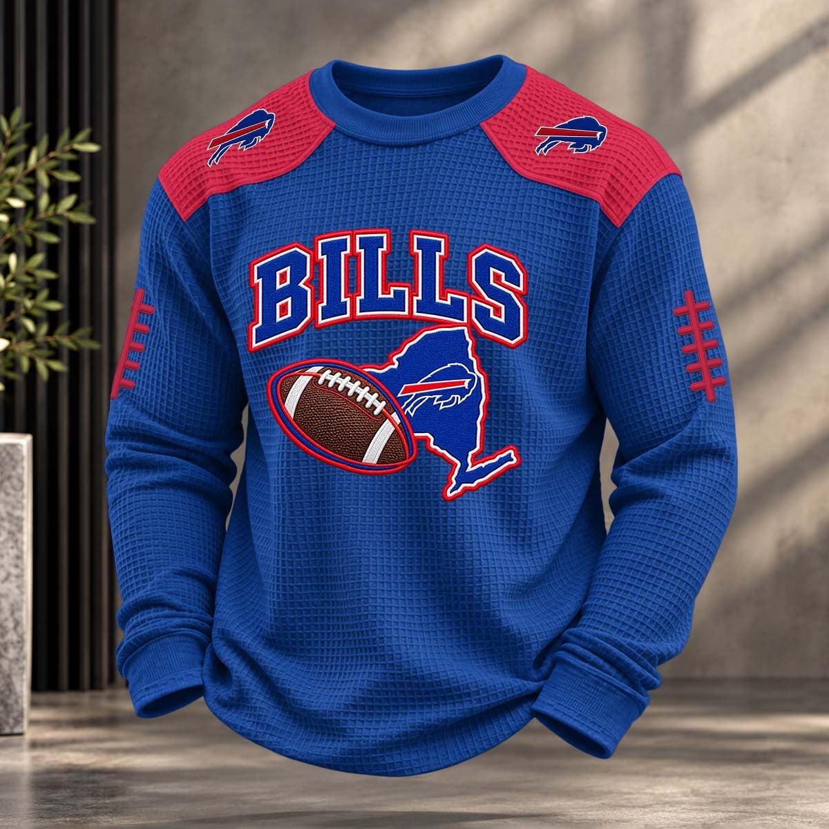 NFL x BUF Team Color Waffle Sweatshirt