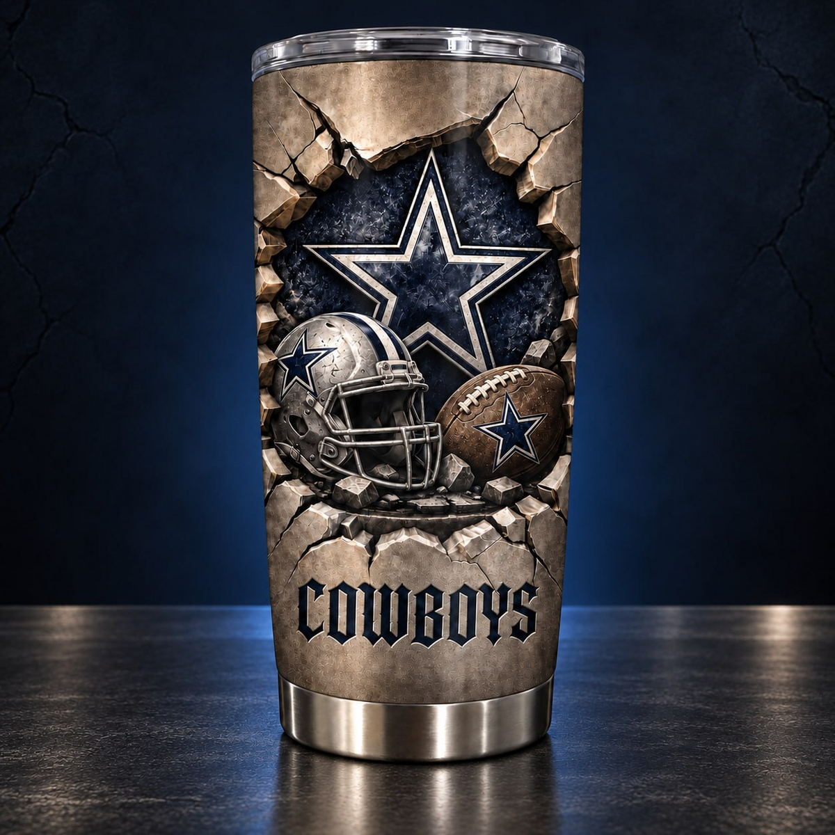 NFL x DAL Football Tumbler