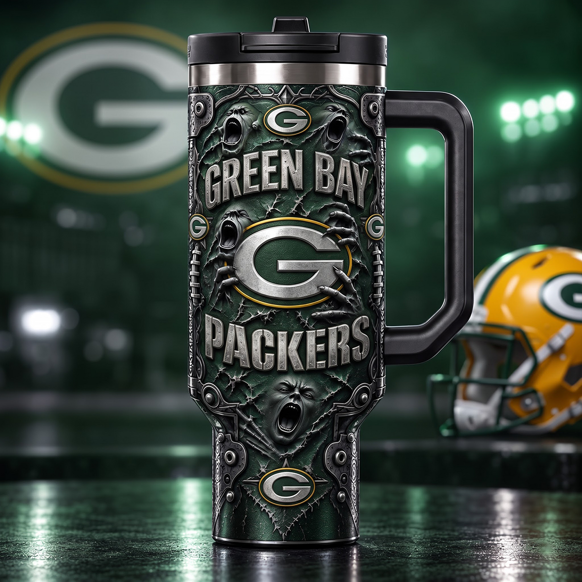 NFL x GB Ghost 40oz Tumbler With Straw