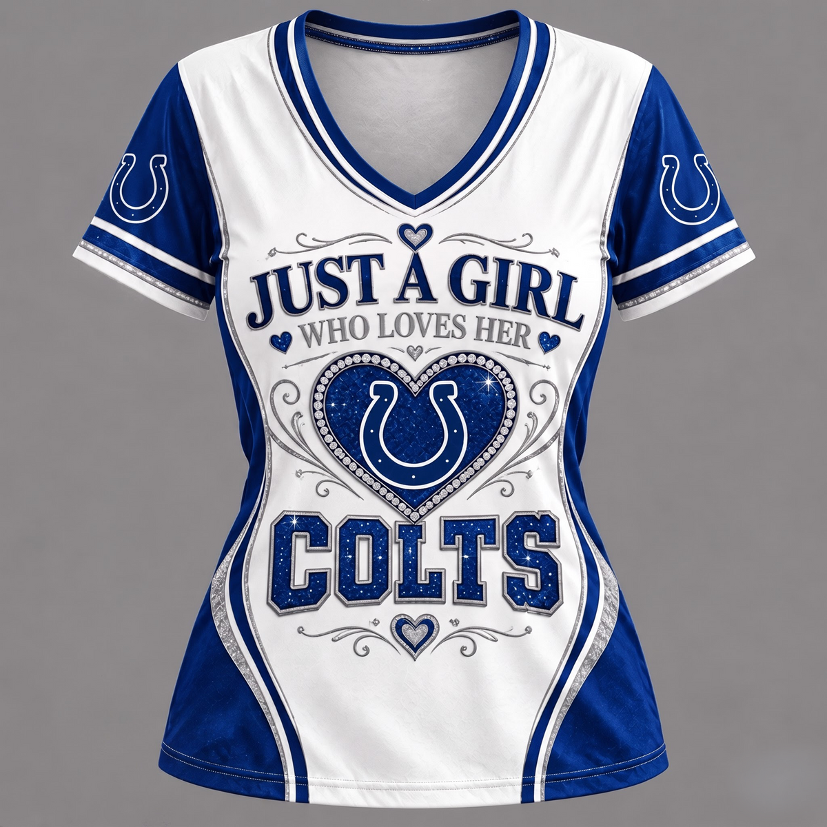 NFL x IND Just A Girl V-Neck Shirt