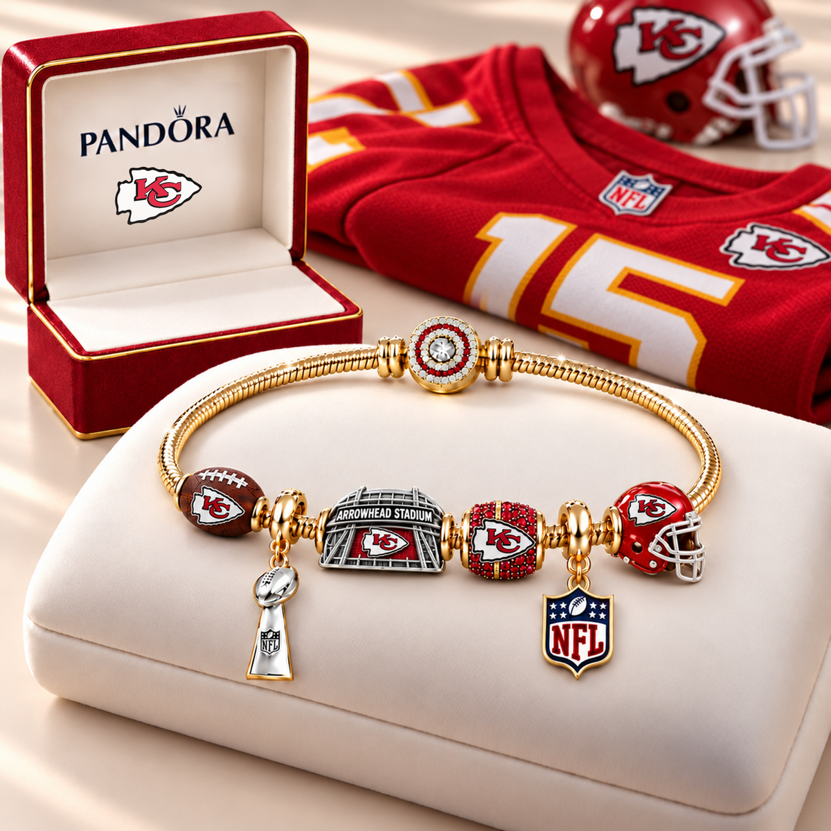 NFL x KC Charm Bracelet Set
