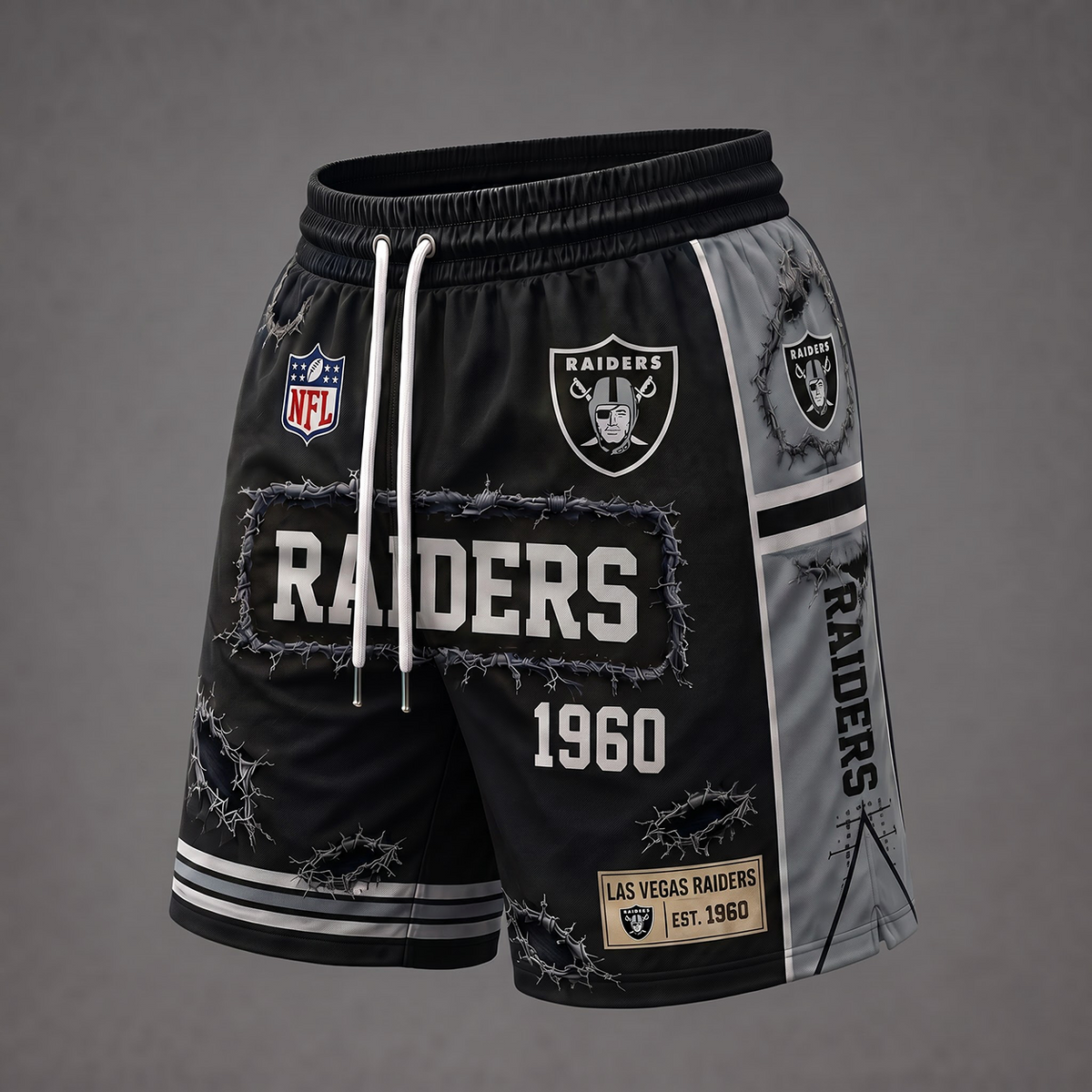 NFL x LV Distressed Shorts