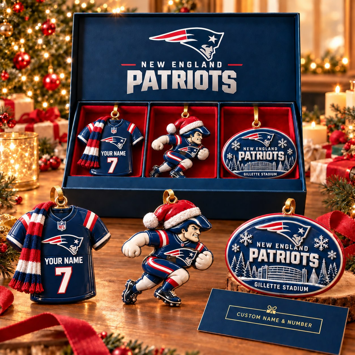 NFL x NE Christmas Ornament Set