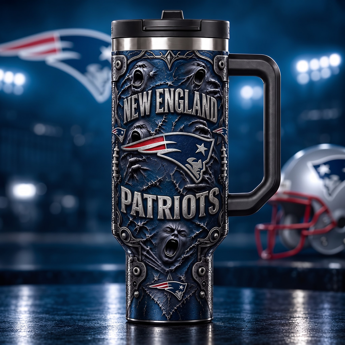 NFL x NE Ghost 40oz Tumbler With Straw