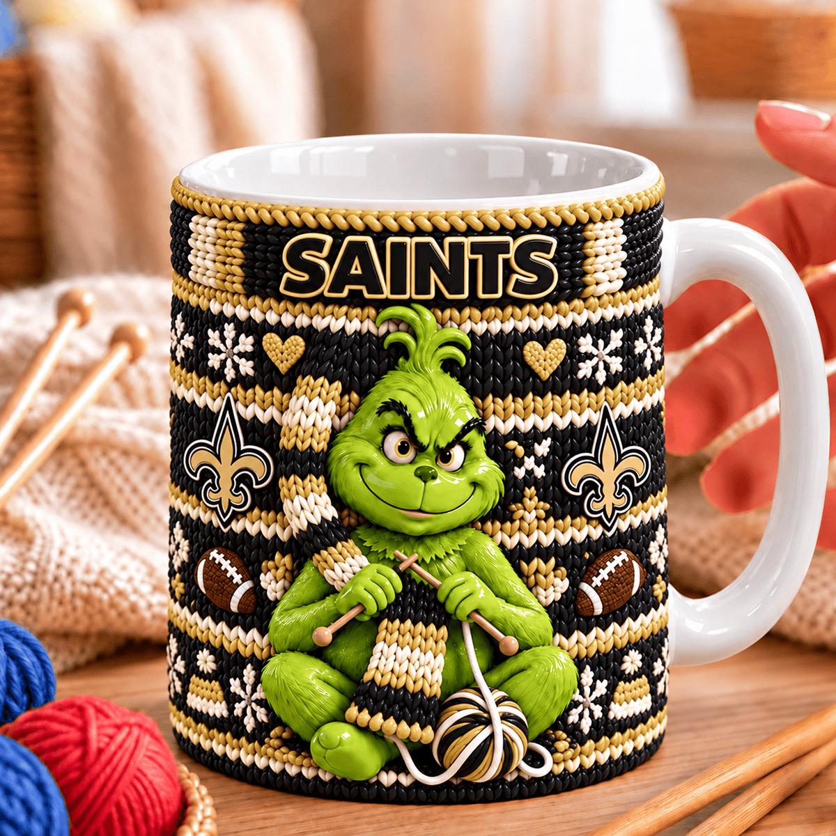 NFL x NO Grinch Knitting Coffee Mug