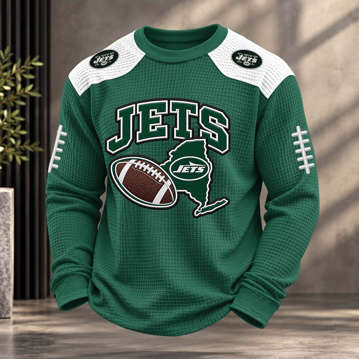 NFL x NYJ Team Color Waffle Sweatshirt