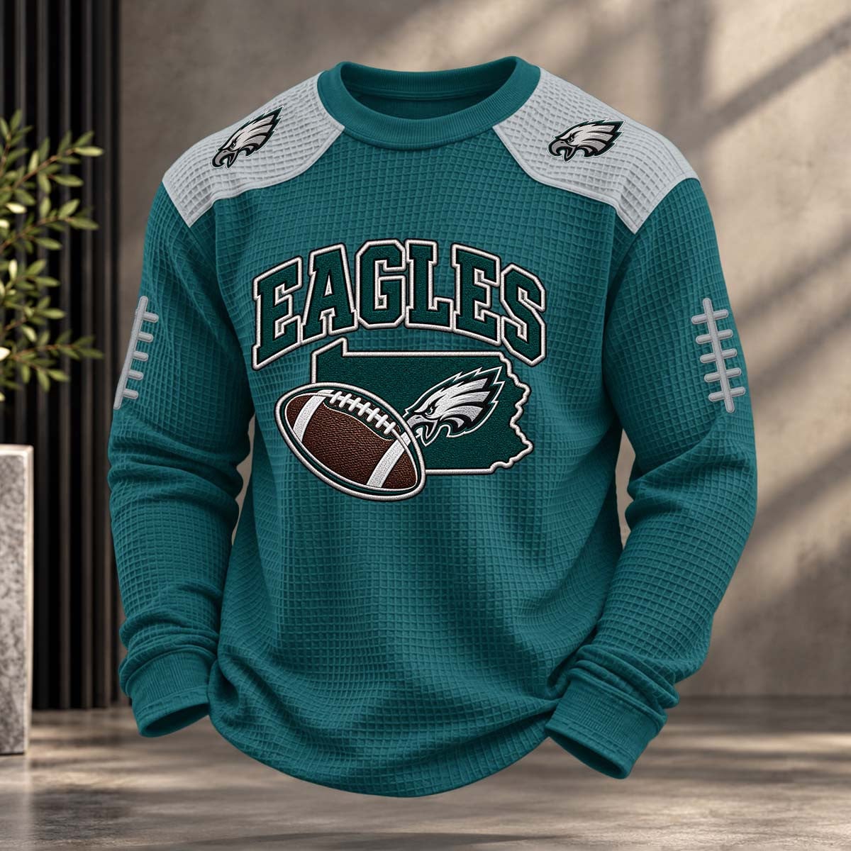 NFL x PHI Team Color Waffle Sweatshirt