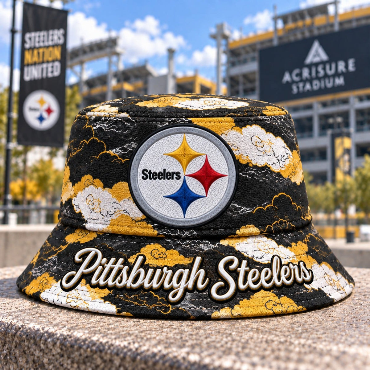 NFL x PIT Cloud Bucket Hat For Fan