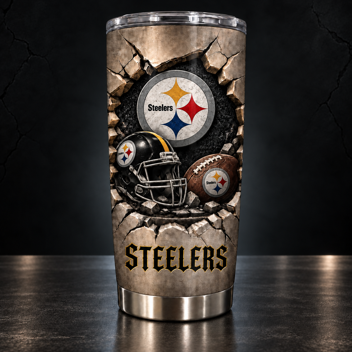 NFL x PIT Football Tumbler