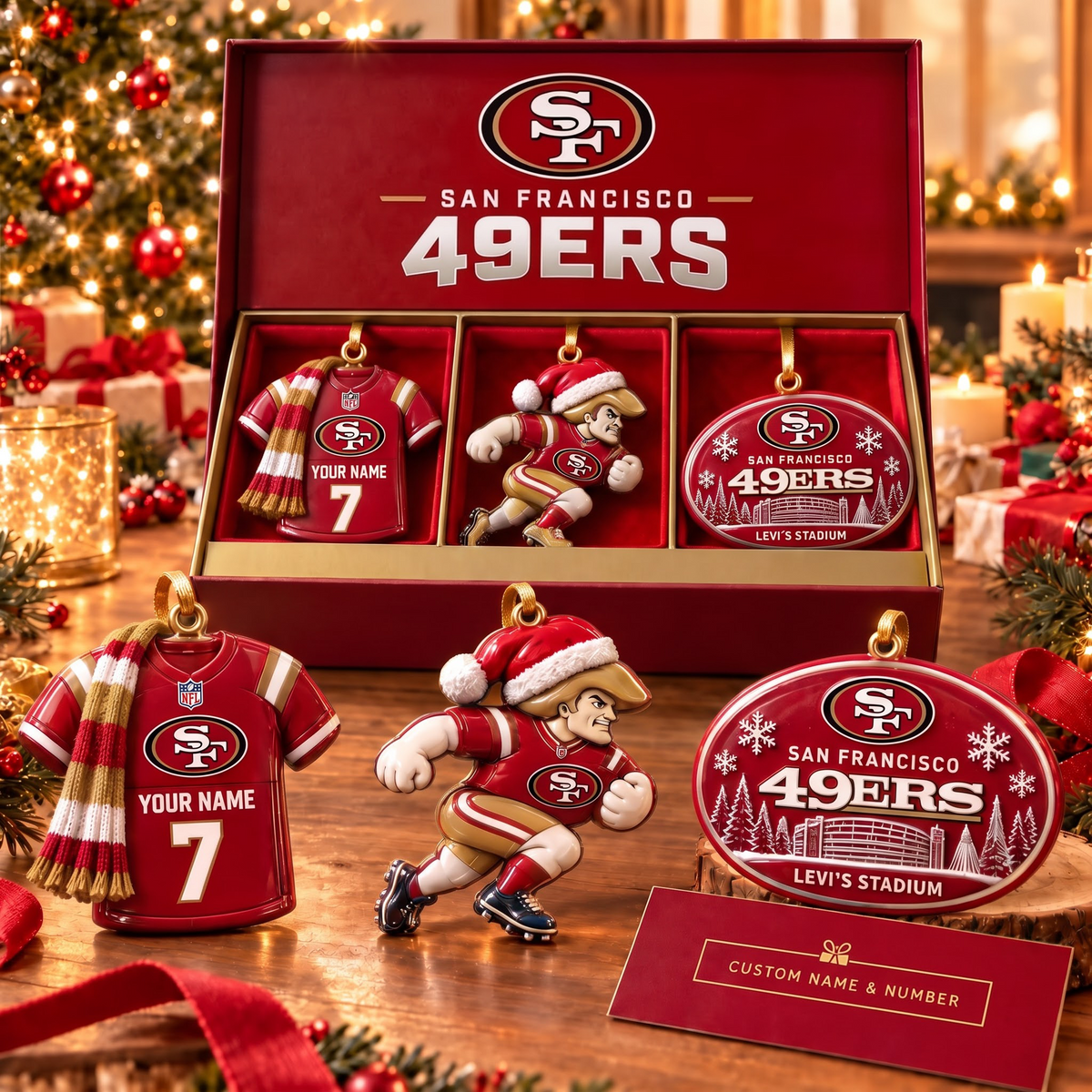 NFL x SF Christmas Ornament Set