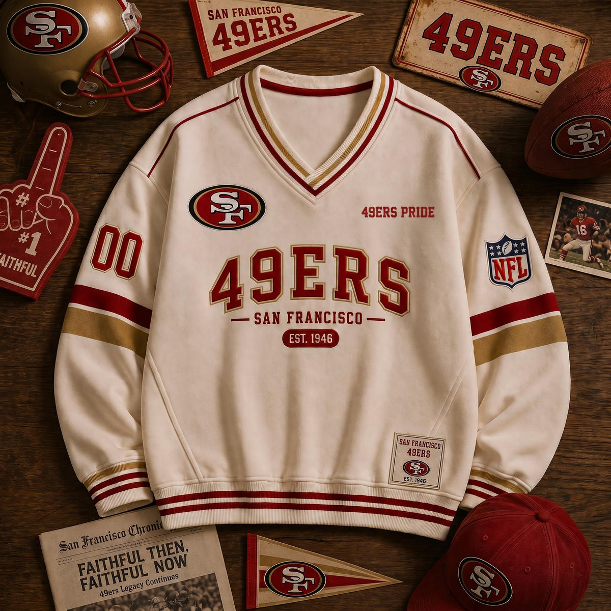 NFL x SF Ivy League Sweater