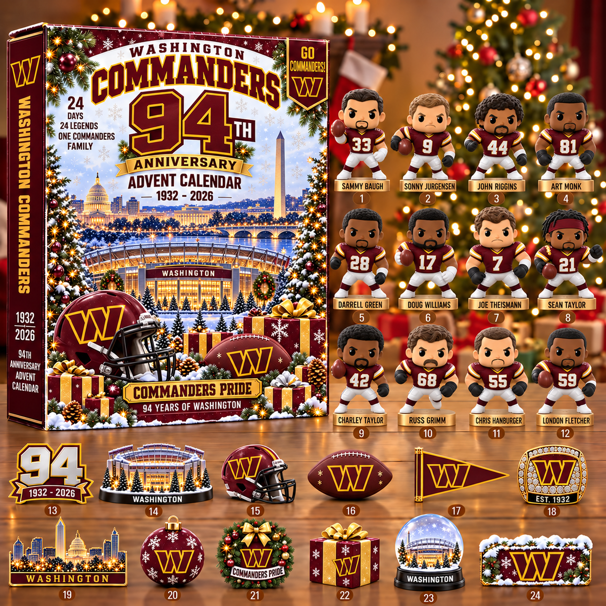 NFL x WAS 24 Days 2026 Anniversary Advent Calendar Blind Box