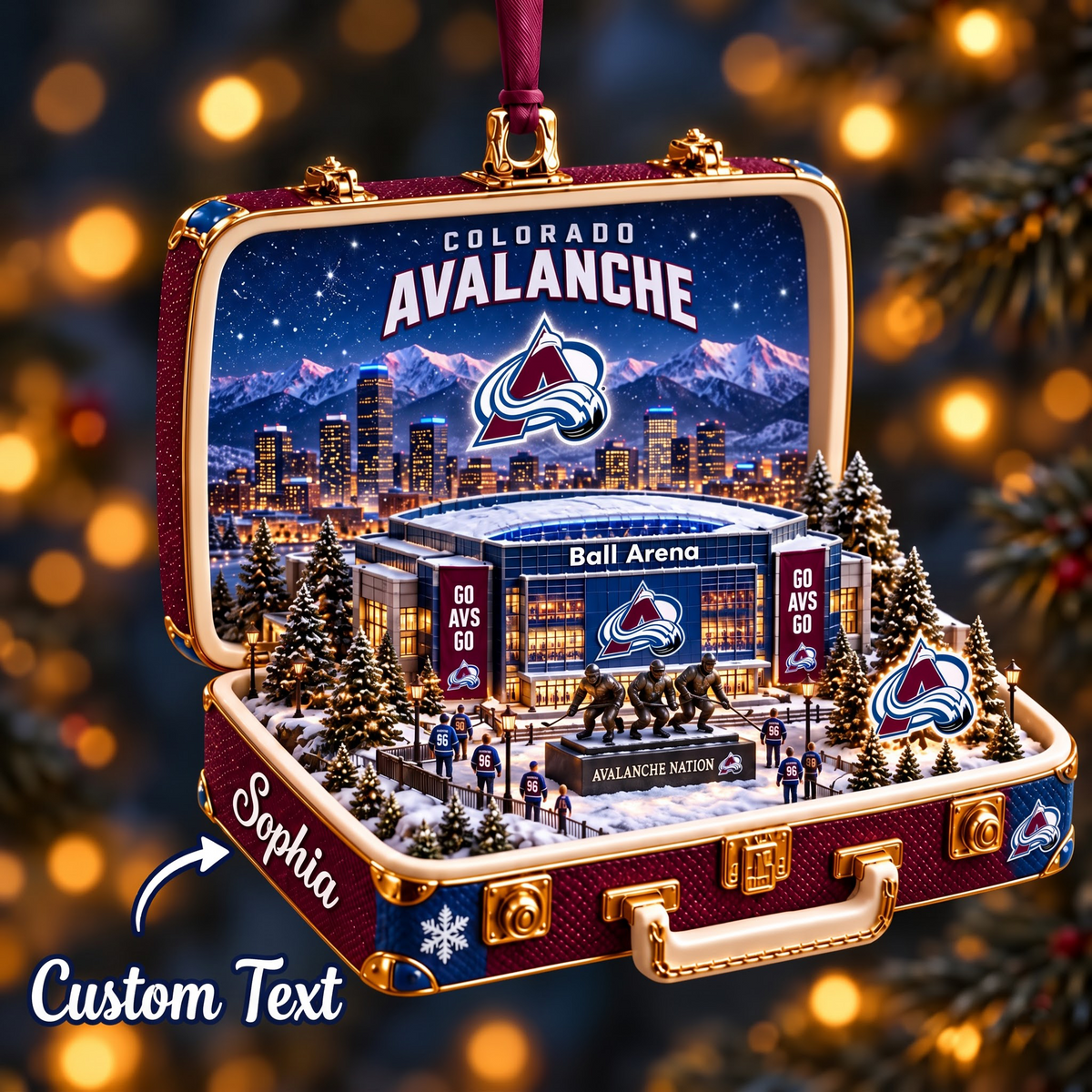 NHL x COL Christmas Case Ornament