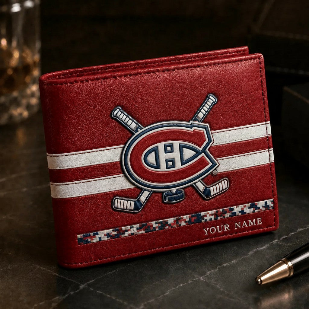 NHL x MON Special Personalized Name Leather Wallet