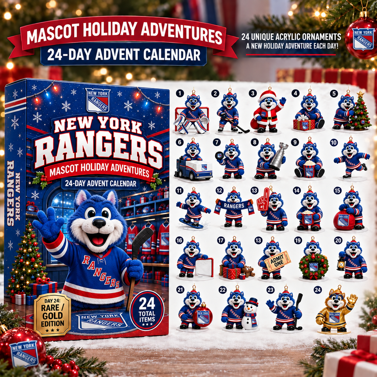 NHL x NYR Mascot Advent Calendar