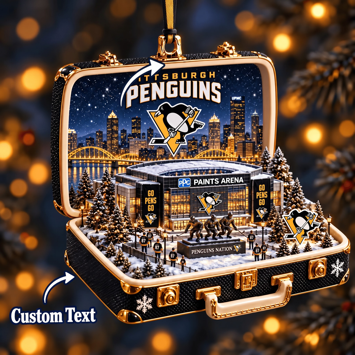 NHL x PIT Christmas Case Ornament