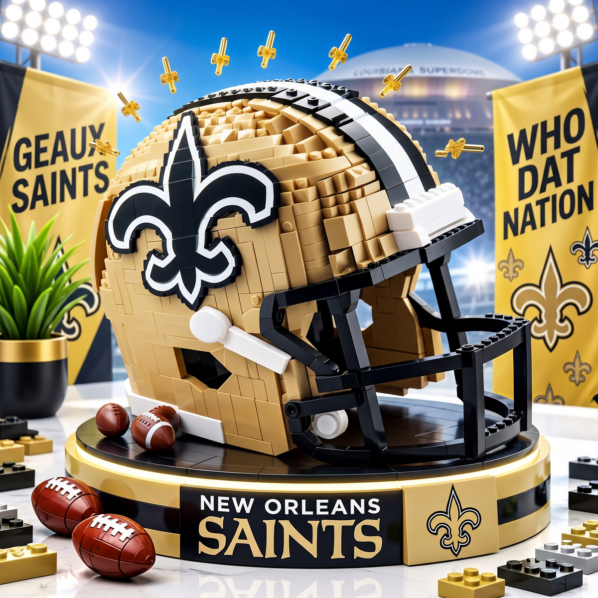 NO X Premium NFL Football Helmet Building Block Set