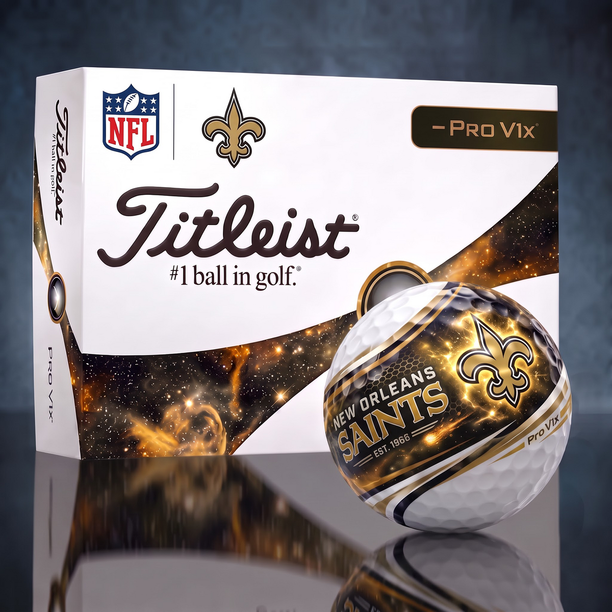 NOS x Custom 1-of-1 NFL Team Galaxy Titleist Golf Balls Set