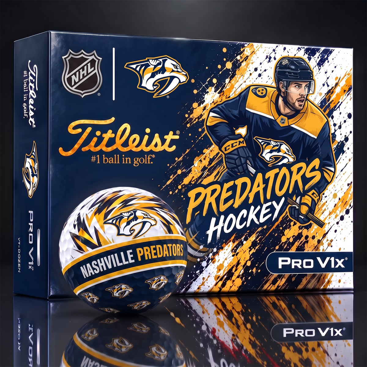 NSH X Custom NHL Dynamic Paint Splatter Golf Balls