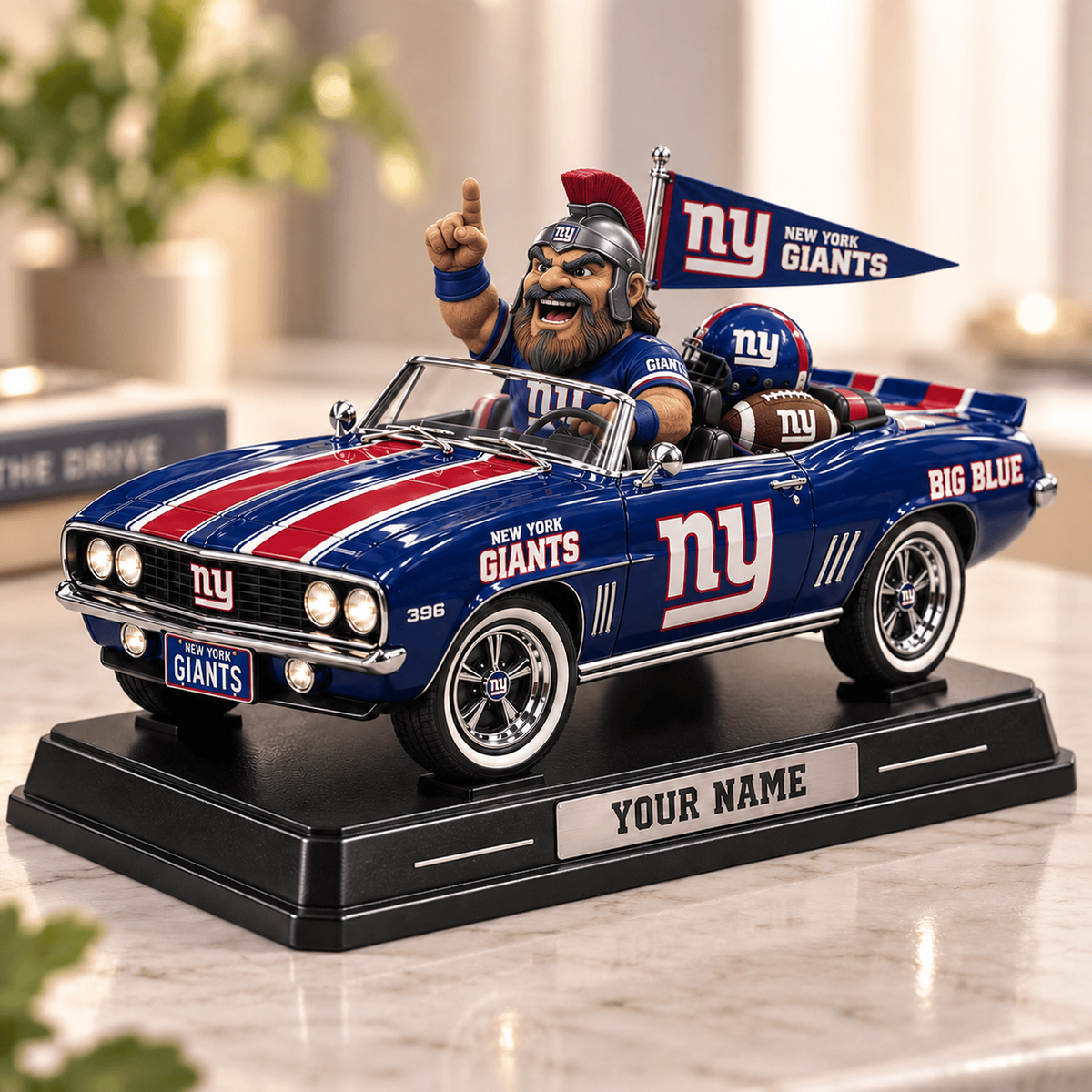 NYG X NFL Car Acrylic Block Plaque Custom Any Name Gift For Fan