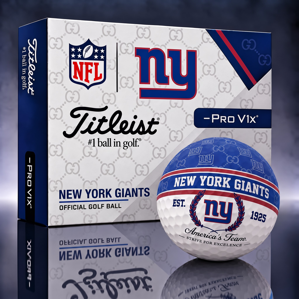 NYG X NFL Custom GC x Titleist Pro V1 Golf Balls Set