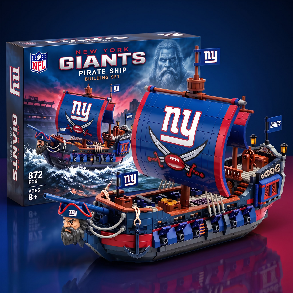 NYG x NFL 50th Anniversary Pirate Ship Building Set