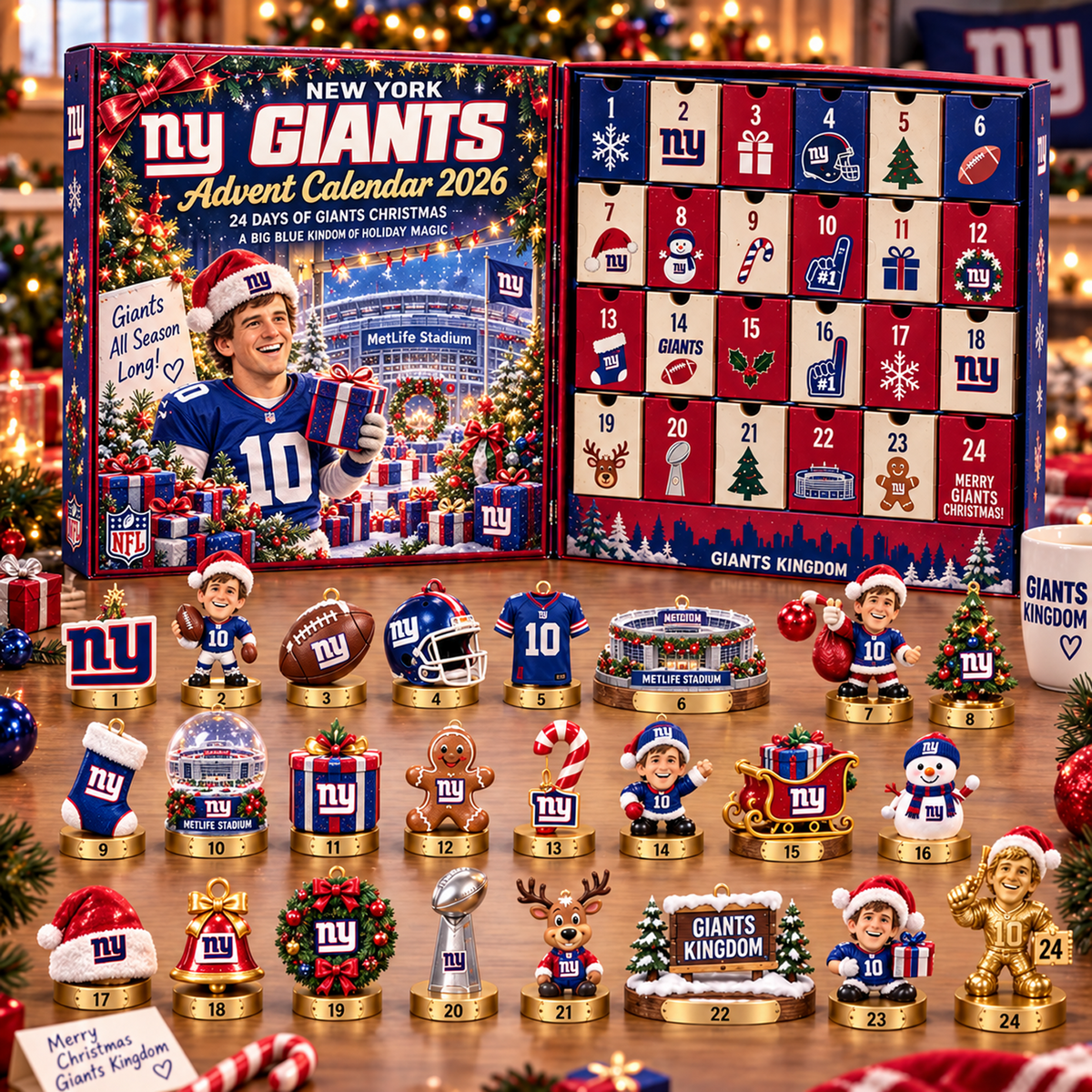 NYG x NFL Christmas Advent Calendar 2026 â€“ 24 Days of NFL Mascot & Holiday Collectibles