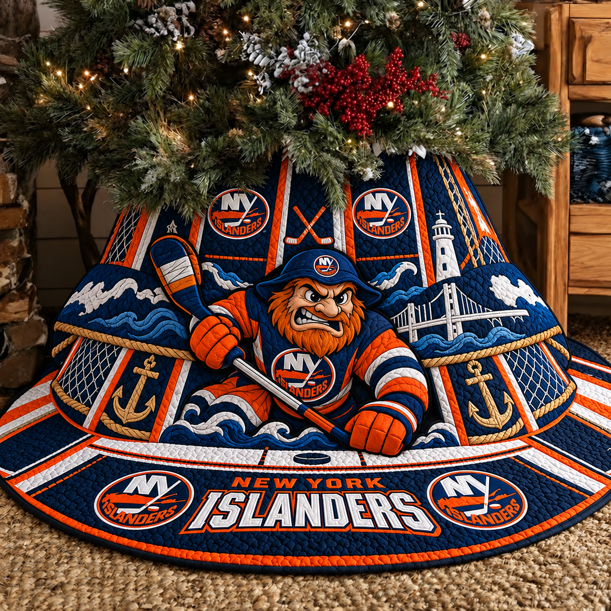 NYI x NHL Premium Tree Skirt